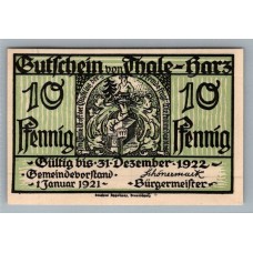 ALEMANIA 1922 BILLETE DE 10 PFENNIG SIN CIRCULAR